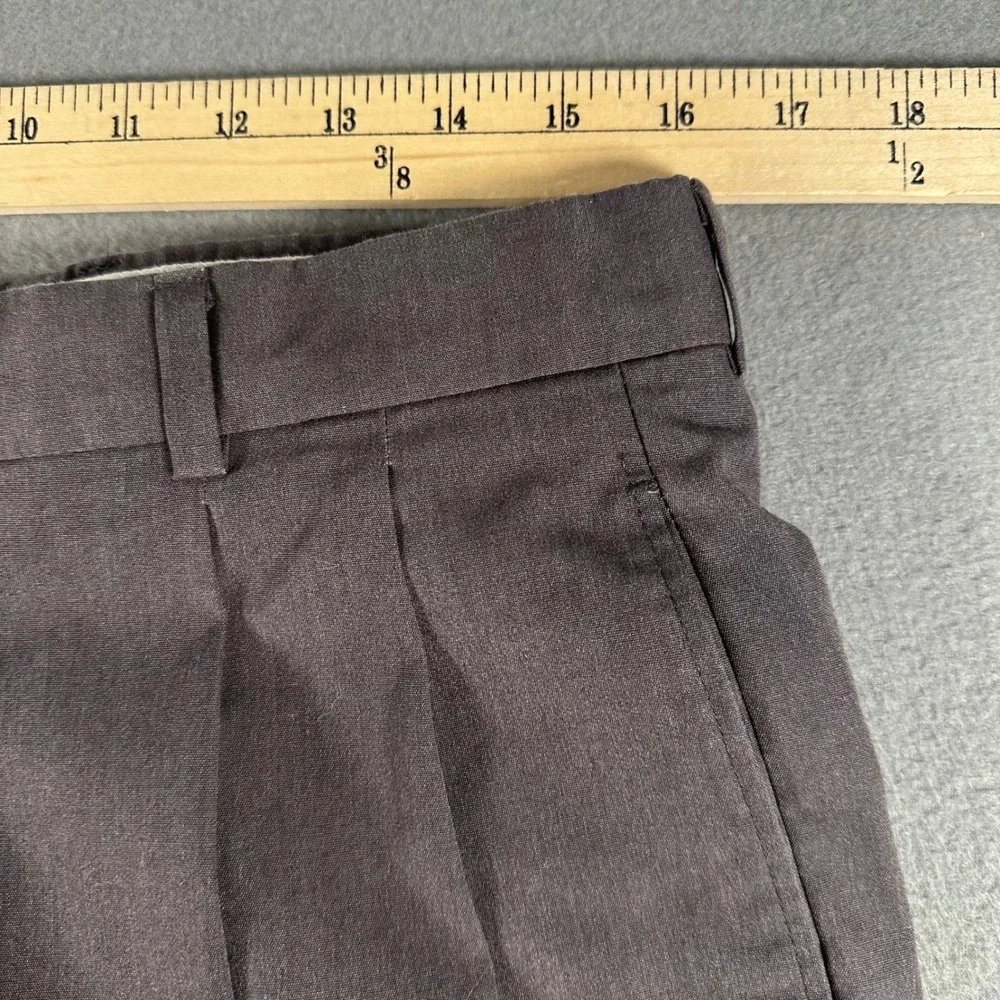 Jos. A. Bank Mens Pleated Cuffed Dress Pants Charcoal Gray USA Made 32x31